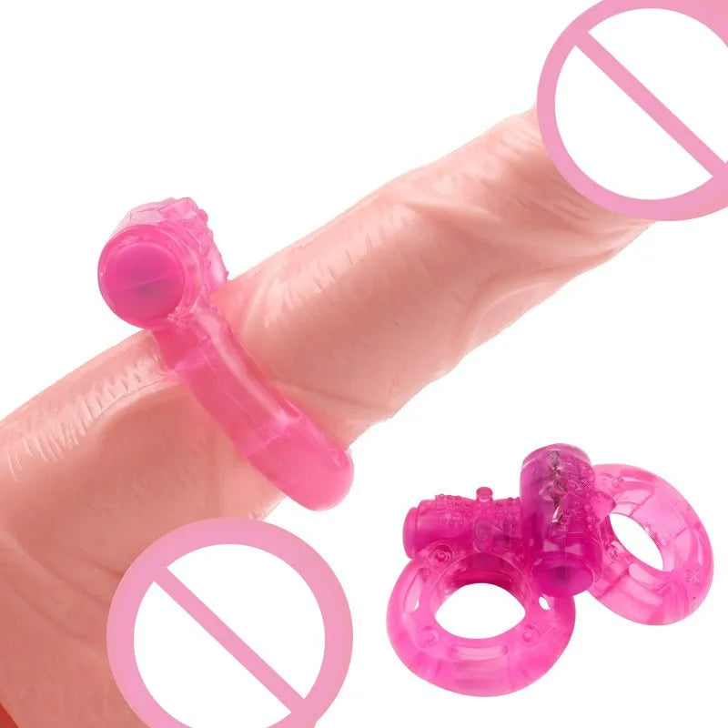 Butterfly Vibrating Penis Ring Silicone Cock Rings Vibrator Male Penis