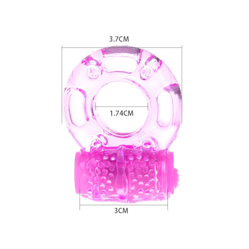 Butterfly Vibrating Penis Ring Silicone Cock Rings Vibrator Male Penis